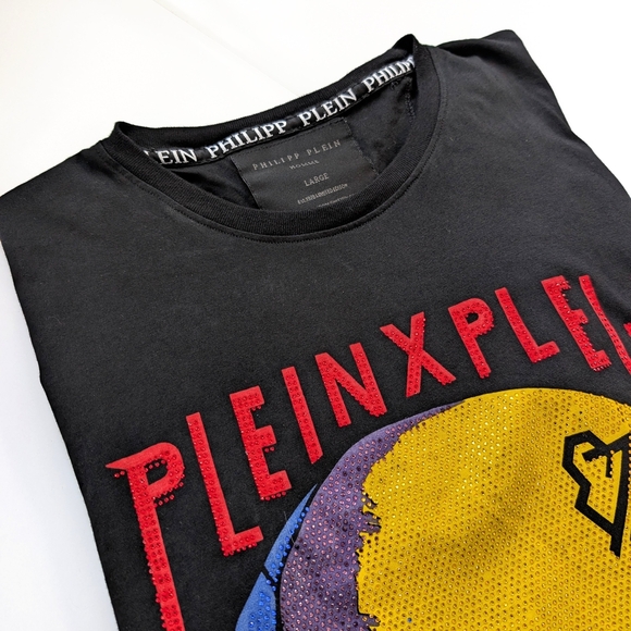 Philipp Plein Men's Limited Edition Rhinestones+ Skull Tees In Size L - Picture 5 of 10